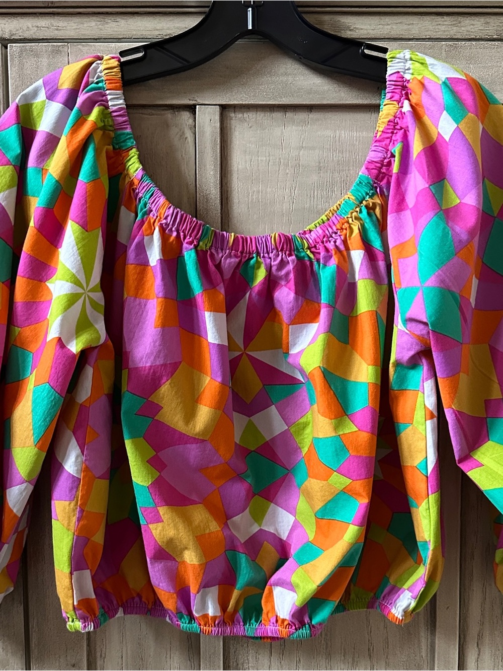 Flying Tomato Women’s THE FLOWER FIELDS AT WOVEN TOP Shirt Blouse Medium M - Picture 2 of 8